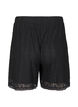 Høytlivs shortser med blonder, Svart, Packshot image number 1