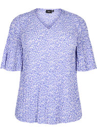 Plissert blomstrete bluse, Small Flower AOP