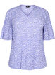 Plissert blomstrete bluse, Small Flower AOP, Packshot image number 0