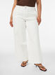 Myra jeans med h&oslash;y midje og wide fit, Hvit, Model image number 2
