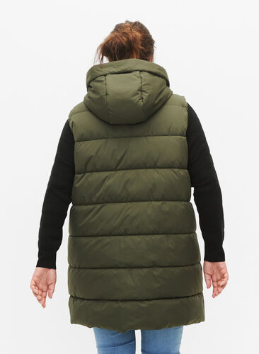 Lang vest med hette og lommer, Forest Night, Model image number 1