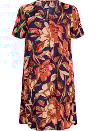 Viskose A-line kjole, Orange