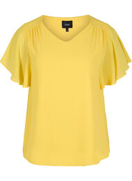 Bluse med korte ermer, Primrose Yellow