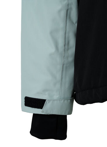 Skianorakk med hette, Gray mist w. Black, Packshot image number 3