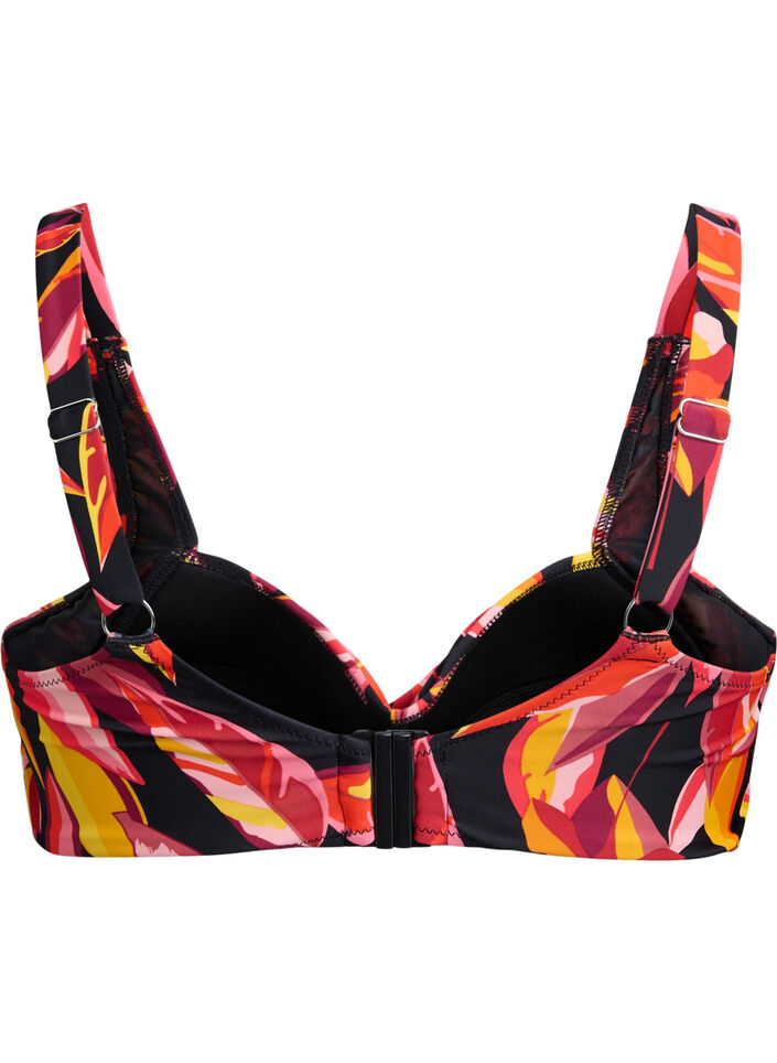 Polstret bikinioverdel med trykk, Small Leaf Expl. AOP, Packshot