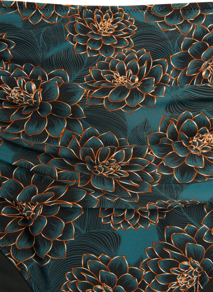 Bikinitruser med trykk og h&oslash;y midje, Bl&aring;, Packshot image number 2