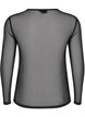 Bluse i mesh med lange ermer, Svart, Packshot image number 1