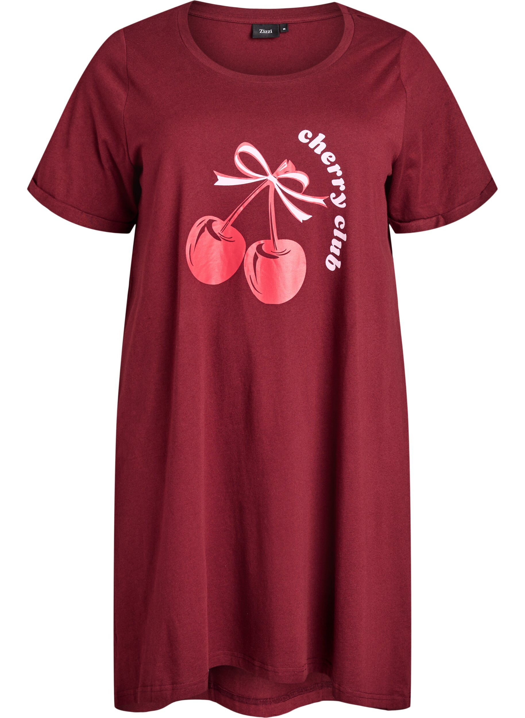 Kortermet nattkjole i &oslash;kologisk bomull