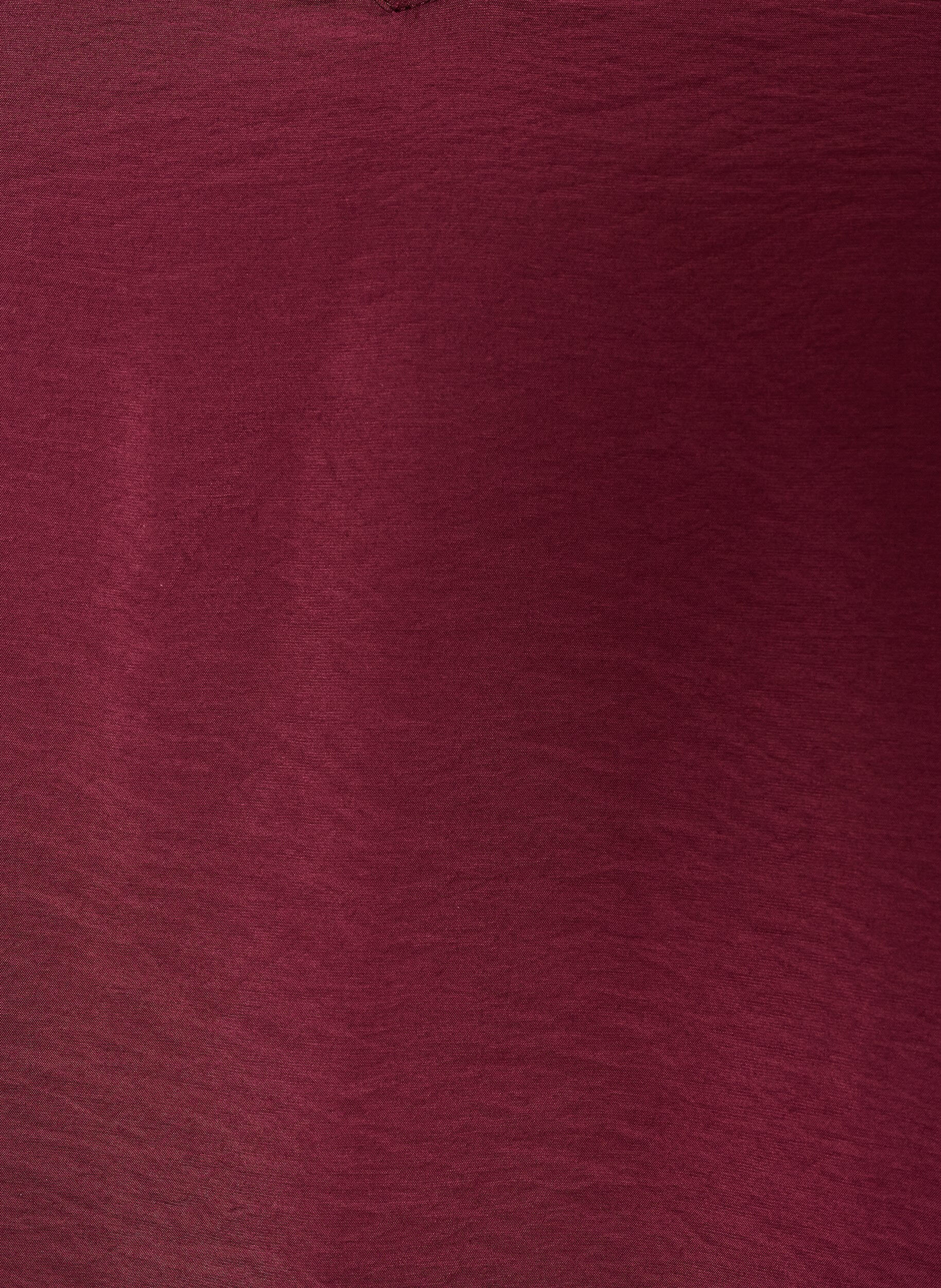ZizziBluse med ballongeffekt og chiffon-detaljer, R&oslash;d, Packshot image number 2