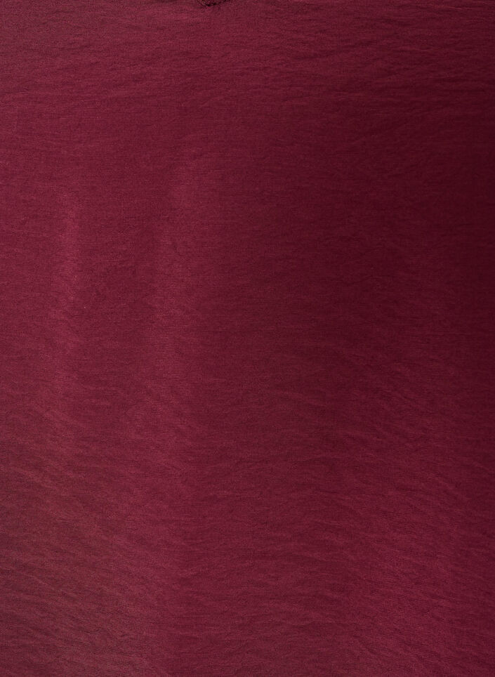 Bluse med ballongeffekt og chiffon-detaljer, R&oslash;d, Packshot image number 2