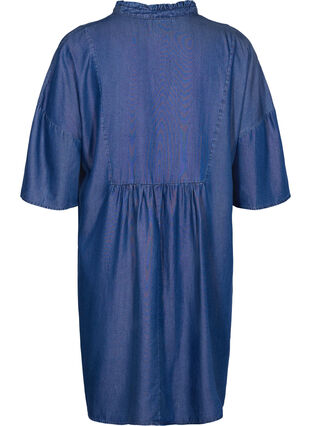 Kjole med 3/4-ermer i lyocell (TENCEL™), Blue denim, Packshot image number 1