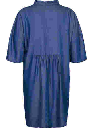 Kjole med 3/4-ermer i lyocell (TENCEL™), Blue denim, Packshot image number 1