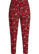 Bomulls pyjamasbukser med trykk, R&oslash;d, Packshot image number 1