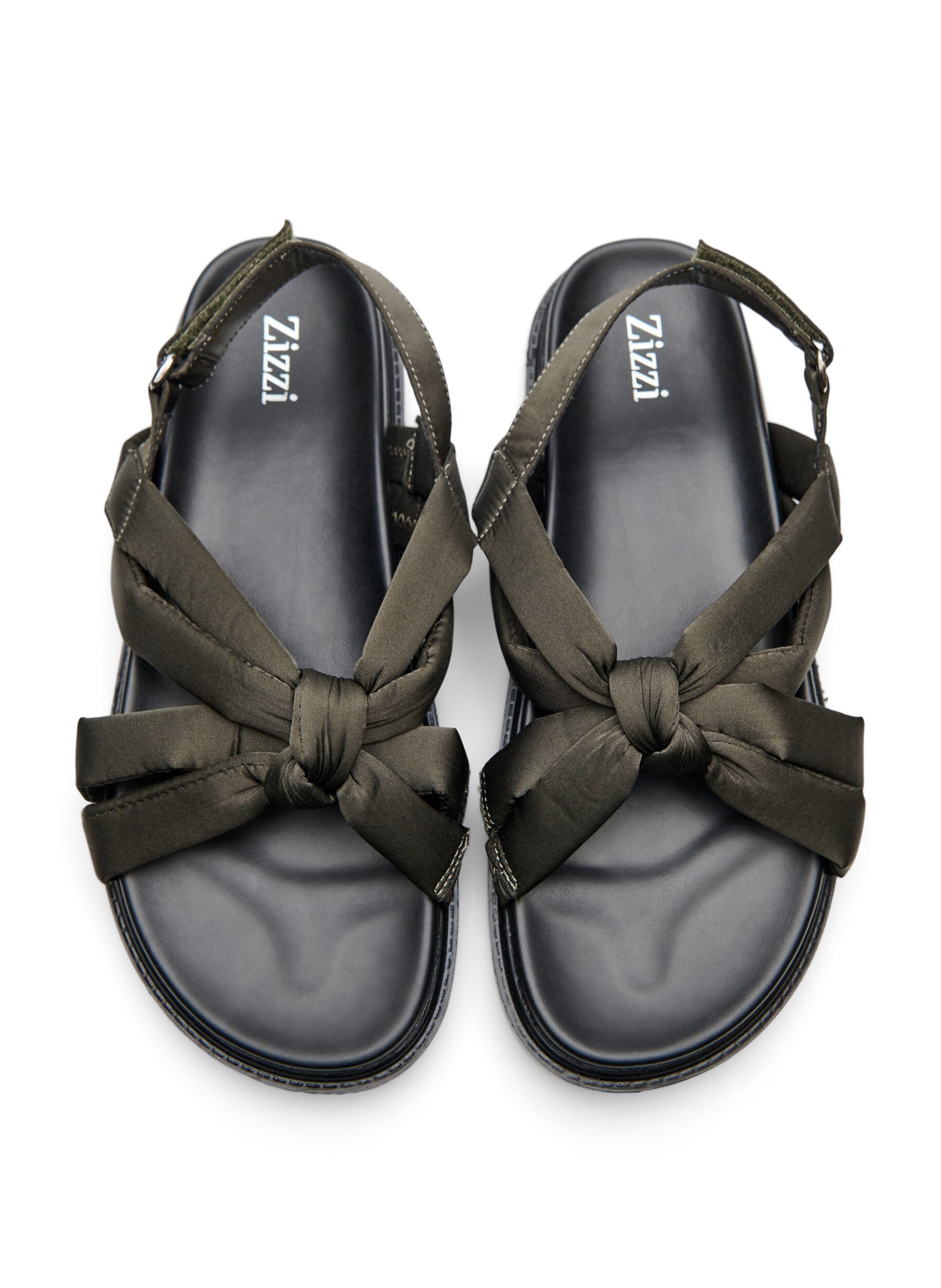Zizzi Wide fit - Sandal med knutedetalj, Gr&oslash;nn, Packshot image number 2