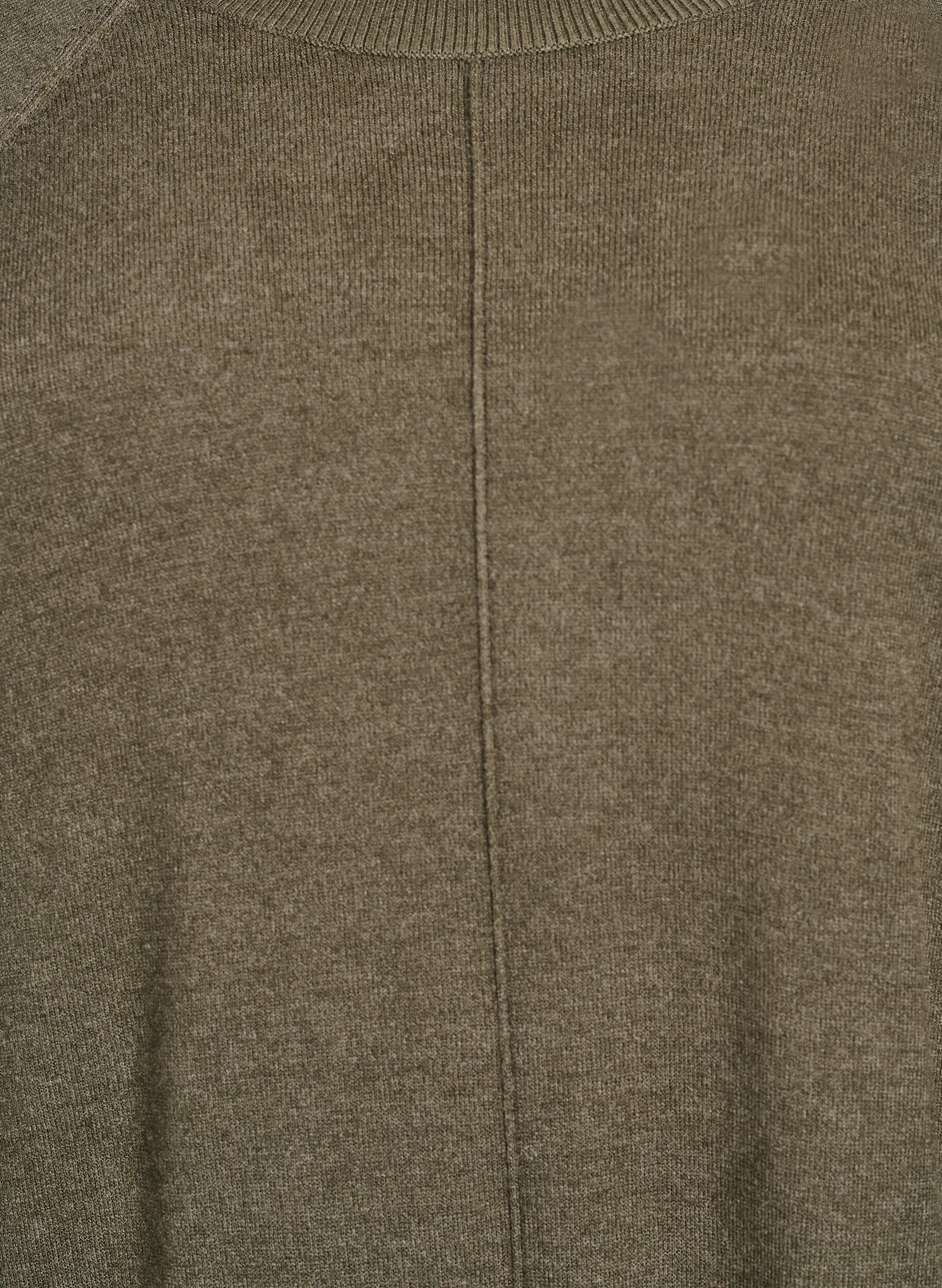 Zizzi Kort strikkekjole med raglanermer og en midts&oslash;m, Gr&oslash;nn, Packshot image number 2