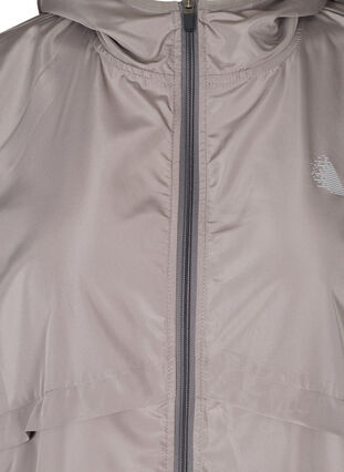 Treningsjakke med hette og reflekser, Grey Silver, Packshot image number 2