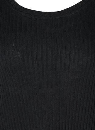 Ribbekjole med 2/4-ermer, Black, Packshot image number 2