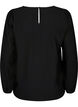 Bluse i viskose med heklede detaljer, Black, Packshot image number 1