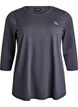 Treningsbluse med 3/4-ermer, Gr&aring;, Packshot image number 0