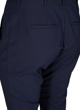 Klassiske bukser med høyt liv og ankellengde, Night Sky, Packshot image number 3