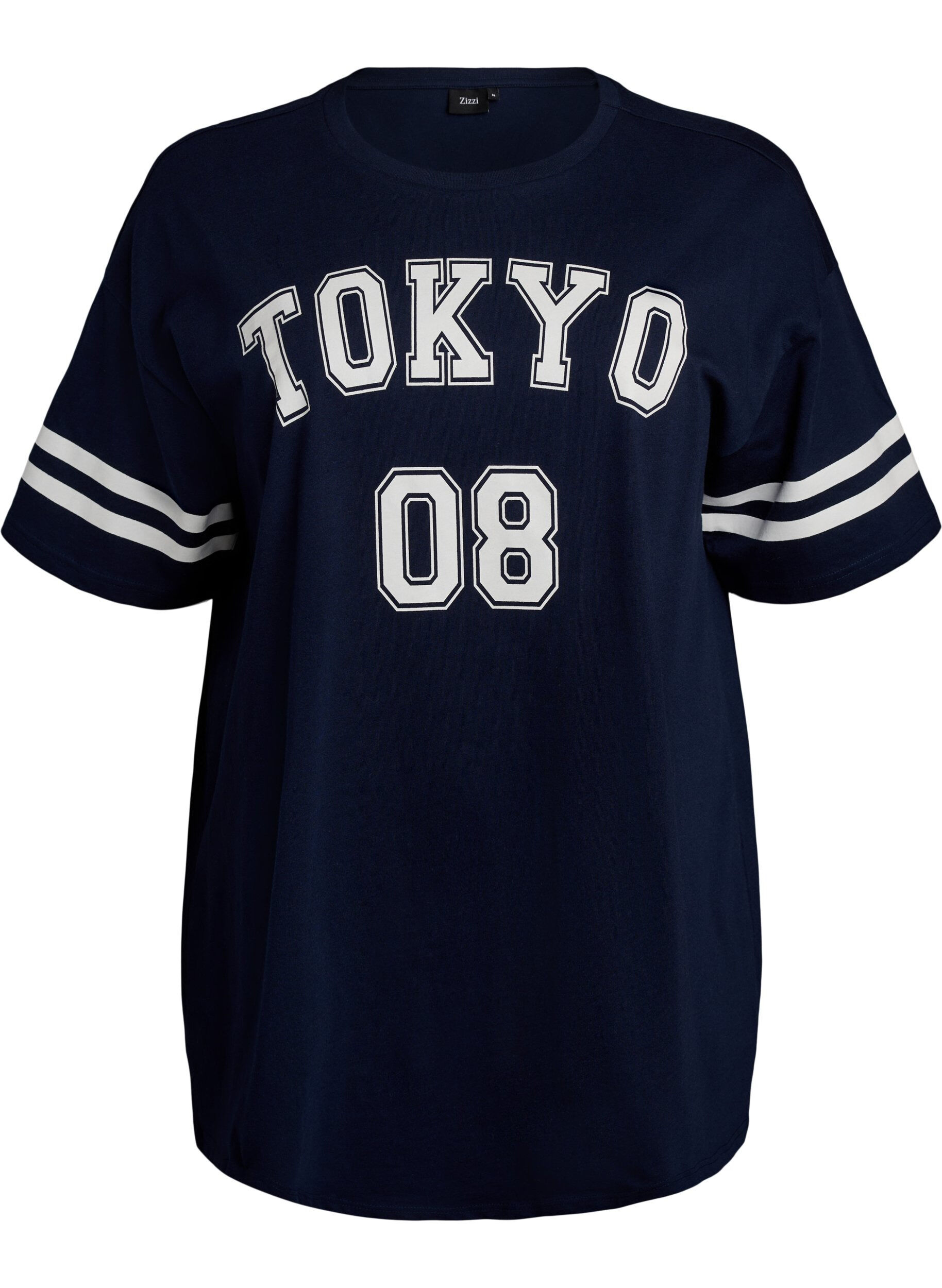 Sporty oversized college T-skjorte