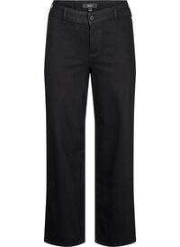 Jeans med høy midje og vide ben, Svart Jeans med høy midje og vide ben