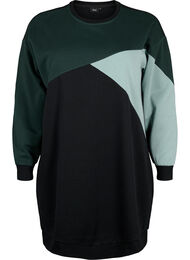 Lang hettegenser med colorblock, Scarab Color Block