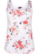 Blomstret tanktopp i viskose, White AOP flower, Packshot image number 0