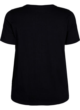 T-skjorte i bomull med rund hals og trykk, Black W. Love, Packshot image number 1