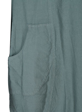 Kortermet kjole i bomull, Balsam Green, Packshot image number 3