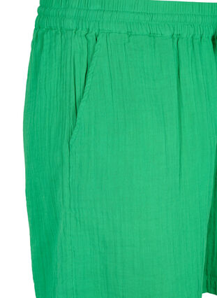 Shorts i bomullsmusselin med lommer, Jolly Green, Packshot image number 2