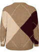 Strikk med harlekintrykk, Brun, Packshot image number 1