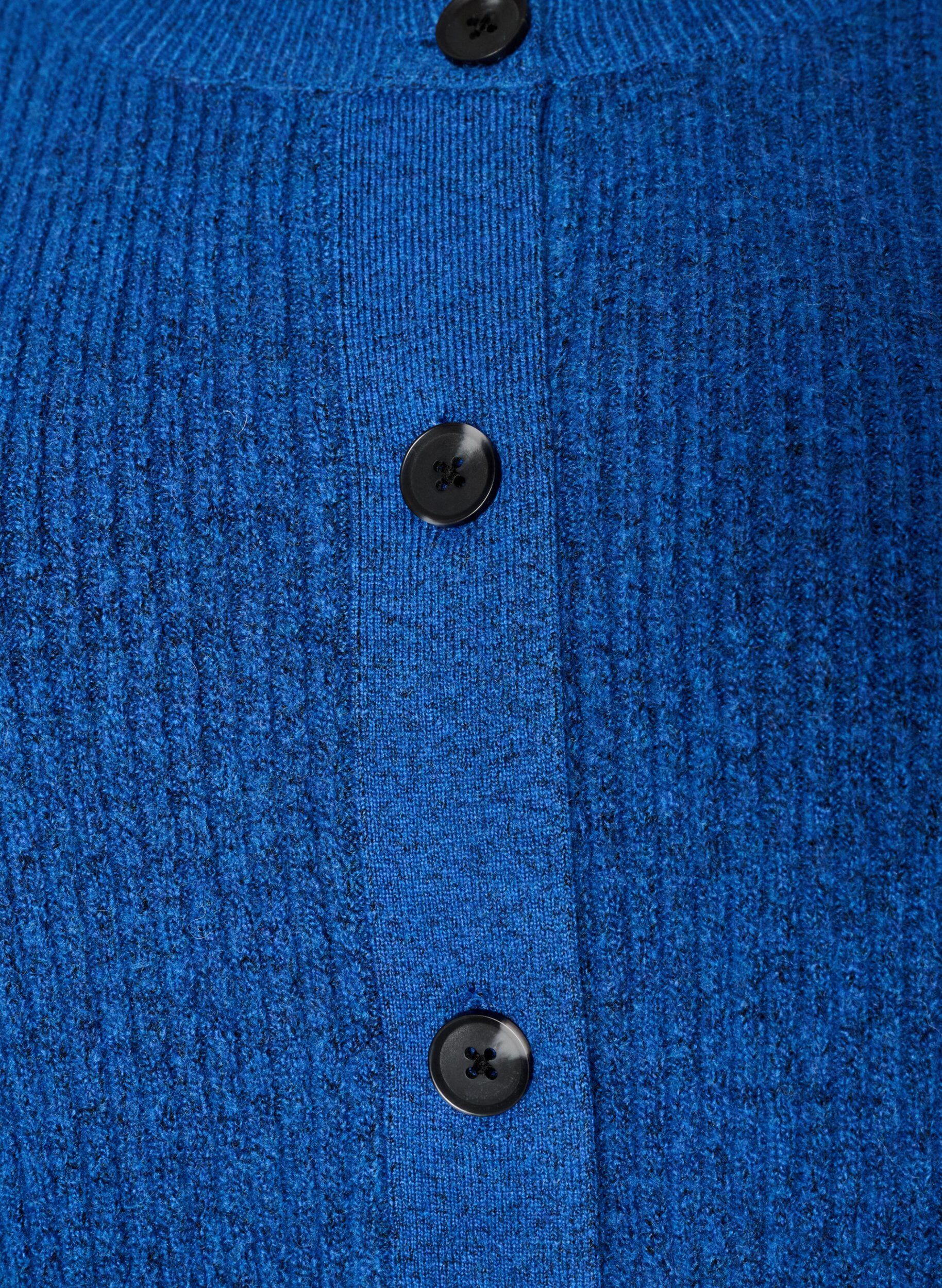 ZizziRibbestrikket cardigan med knapper, Bl&aring;, Packshot image number 2