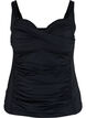 Tankini med draperinger, Svart, Packshot image number 0