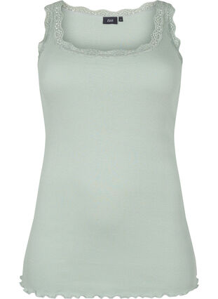 Topp med blondekant, Green Milieu, Packshot image number 0
