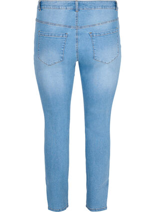 Amy jeans med høyt liv og splitt, Light blue, Packshot image number 1