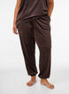 Loose fit velourbukser, Brun, Model image number 0
