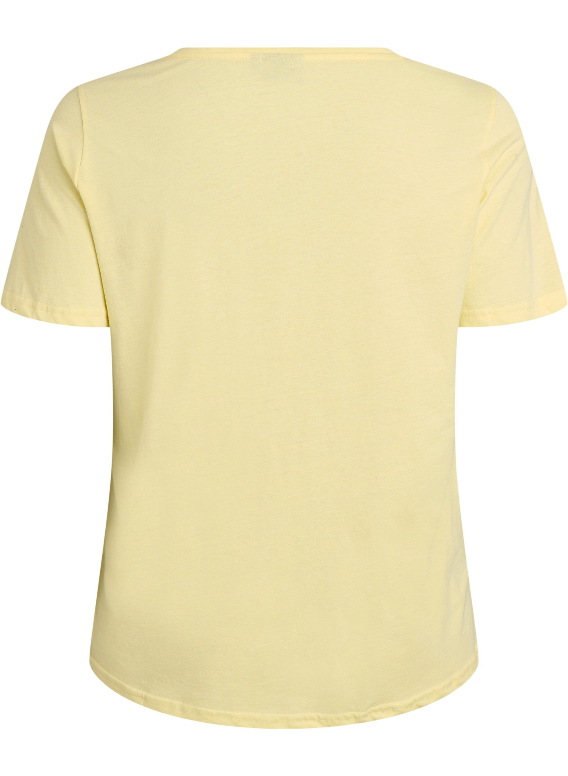 ZizziT-skjorte med trykk, Gul, Packshot image number 1