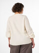 Cardigan i myk strikk med gullfargede knapper, Vanilje, Model image number 2