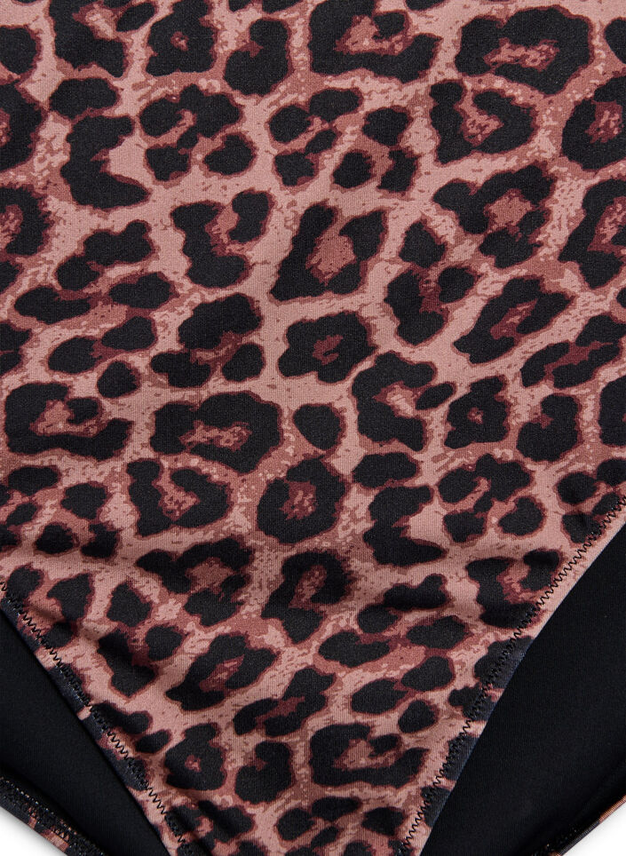 Leopard bikinitruse med h&oslash;y midje, Brun, Packshot image number 2