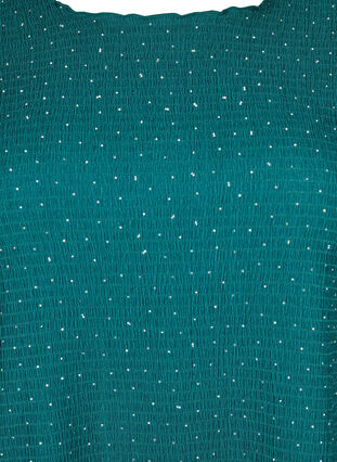 Zizzi Langermet bluse med rhinsteiner, Grønn, Packshot image number 2