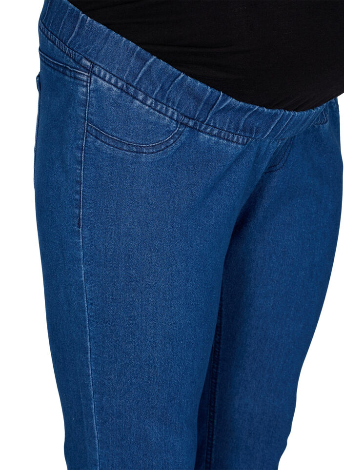 Jeggings til gravide med baklommer, Blå, Packshot image number 2