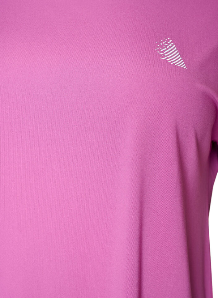 Ensfarget trenings-T-skjorte, Lilla, Packshot image number 2