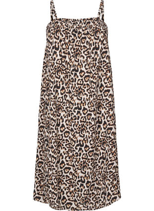 Zizzi Midi slip-kjole i viskose, Beige, Packshot image number 0