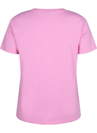 T-skjorte i bomull med rund hals og trykk, RoseBloom W. Love, Packshot image number 1