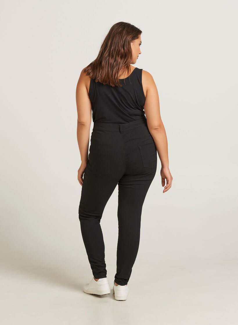 Slim fit bukser med lommer, Svart, Model image number 2