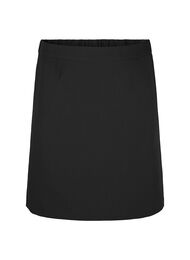 Kort skjørt med strikk i midjen bak, Black