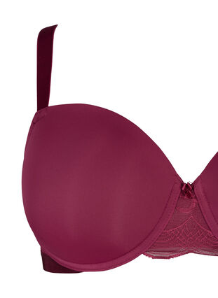 Zizzi Formstøpt BH med mesh, Rhododendron, Packshot image number 2