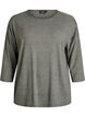Jersey bluse med 3/4 ermer, Gr&oslash;nn, Packshot image number 0