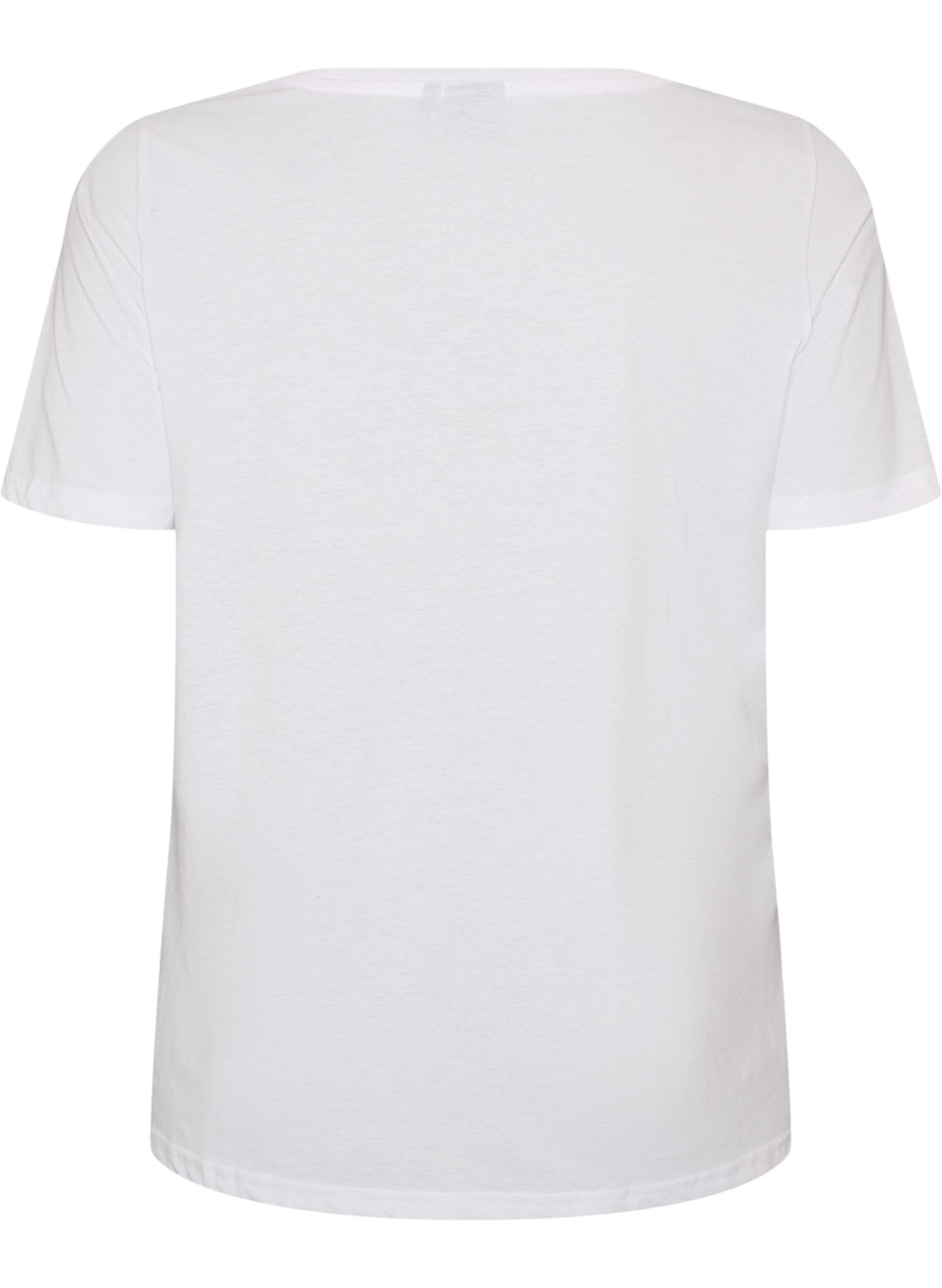ZizziT-skjorte med trykk, Hvit, Packshot image number 1